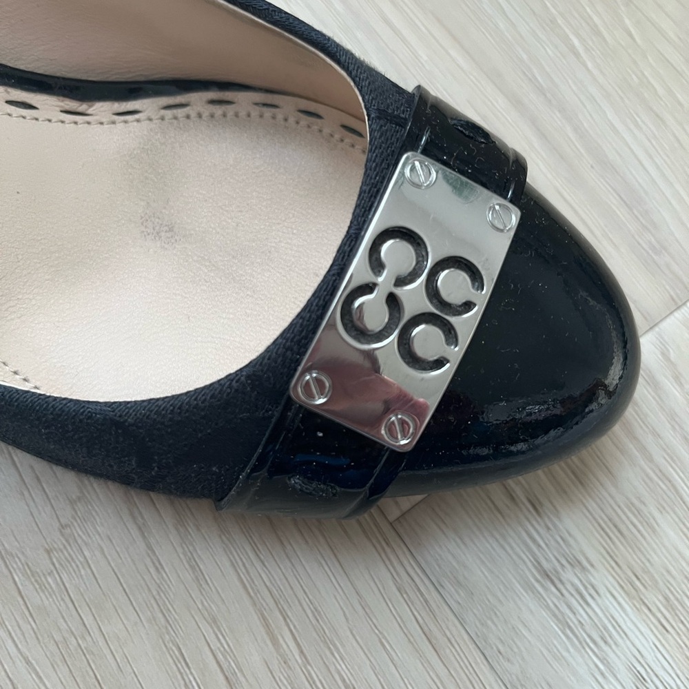 Coach Black Patent Leather Wedges - Picture 2 of 6